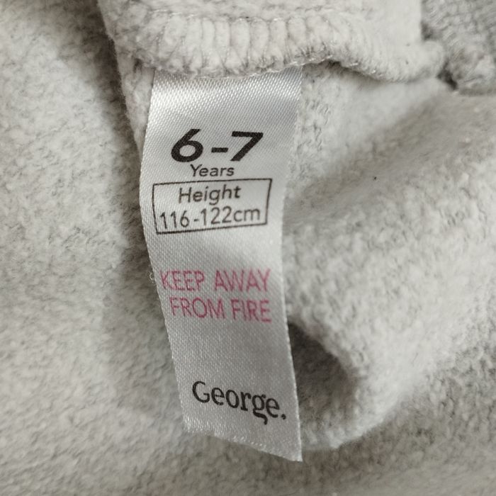 Szara bluza z kapturem George 116/122