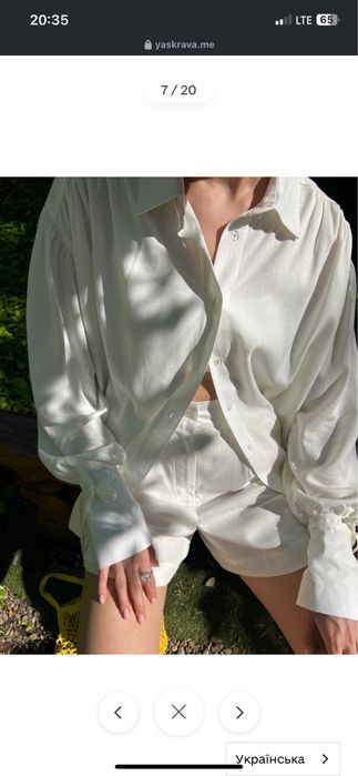 Шорти від украінського бренду yaskrava.me brand з натурального льону