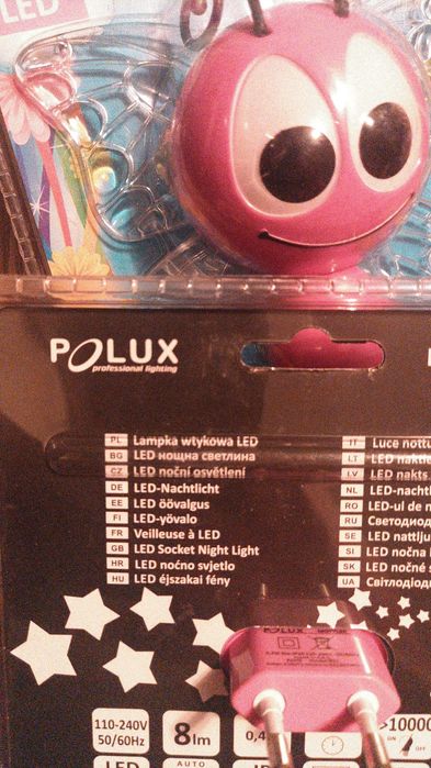 Lampka nocna rozowa led