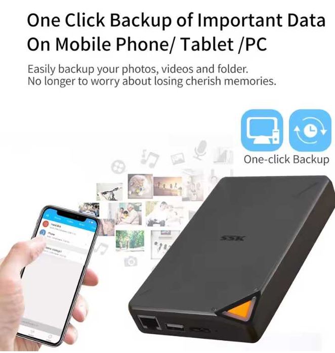 DISCO SSD NAS WIFI    Portatil  com bateria interna