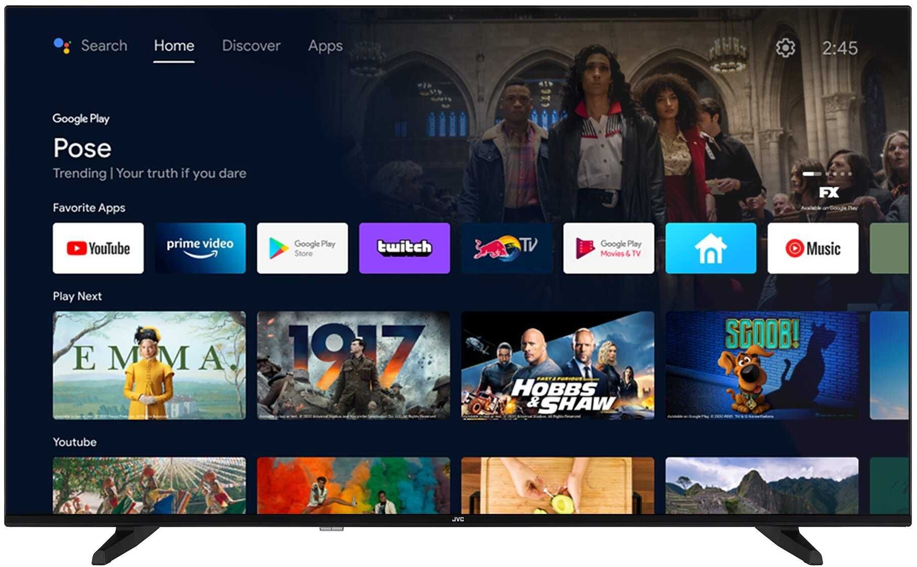 Telewizor JVC 55" LED 4K AndroidTV  HDMI 2.1 DVB-T2 HEVC  LT55VA3300