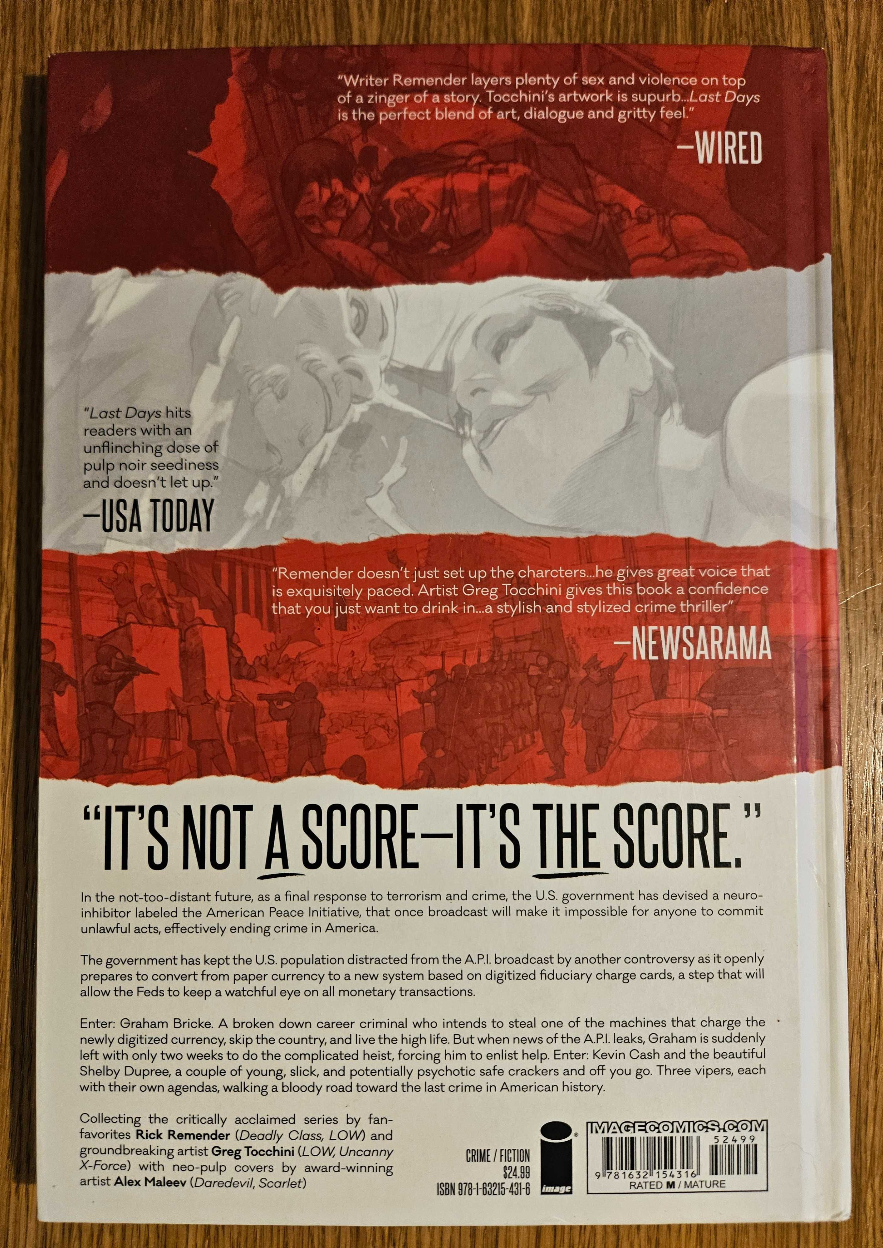 The Last Days of American Crime, OHC, OOP, Remender, Tocchini