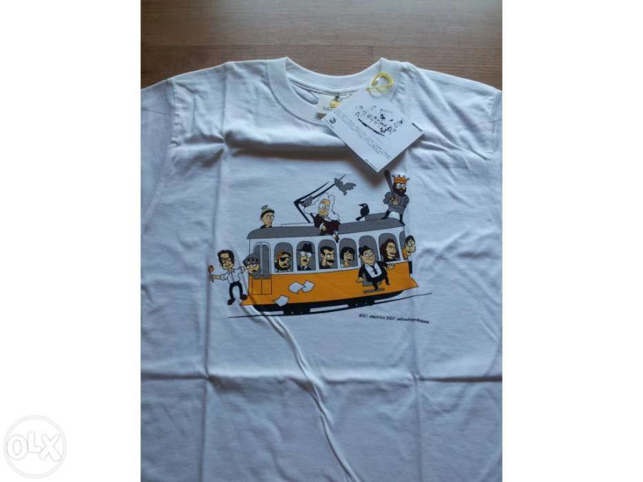 T-shirt S/M coleção yellow tram - unissexo - nova ainda com embalagem