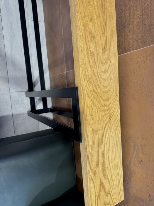 Konsola drewno lite stal industrial