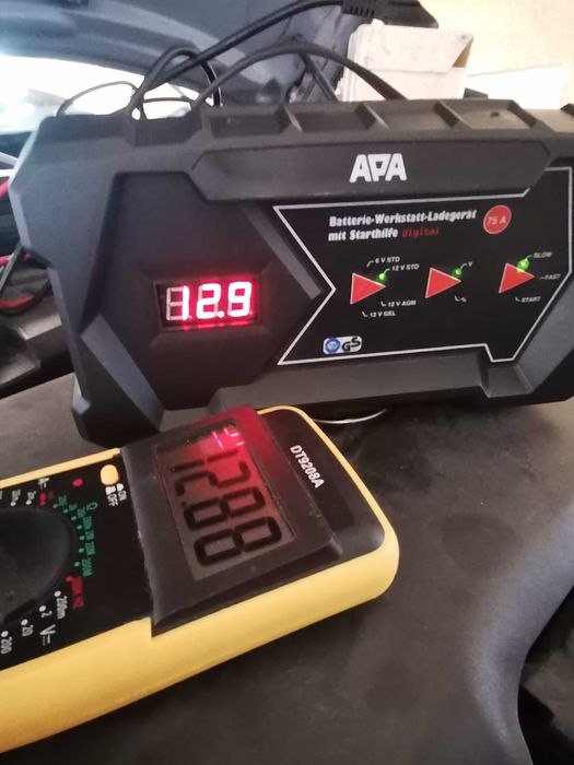 Prostownik warsztatowy APA 16631, 230 V, 6 V, 12 V agm gel kwasowy