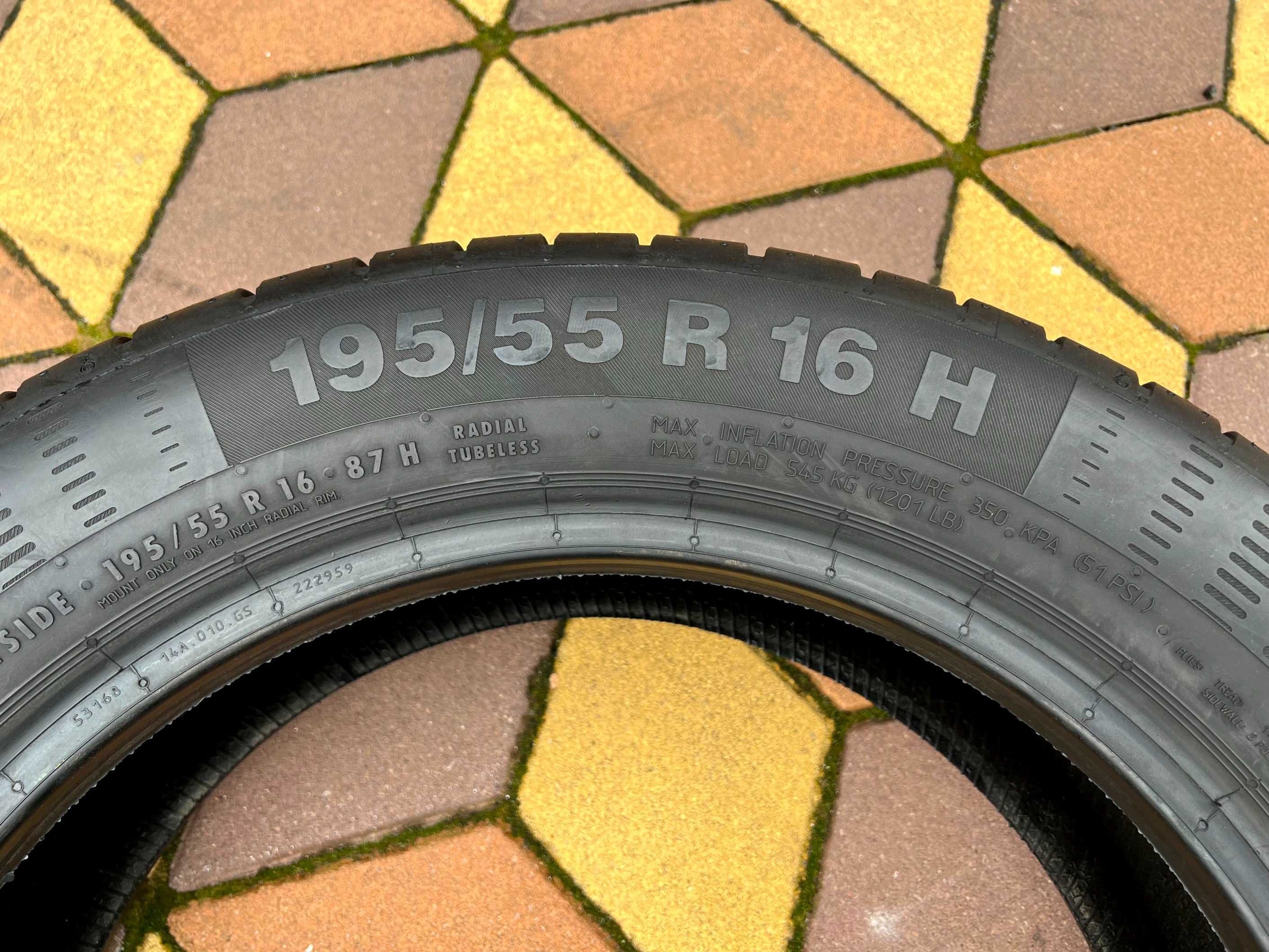 195/55 R16 Continental ContiEcoContact 5. Шини літні 4 шт.