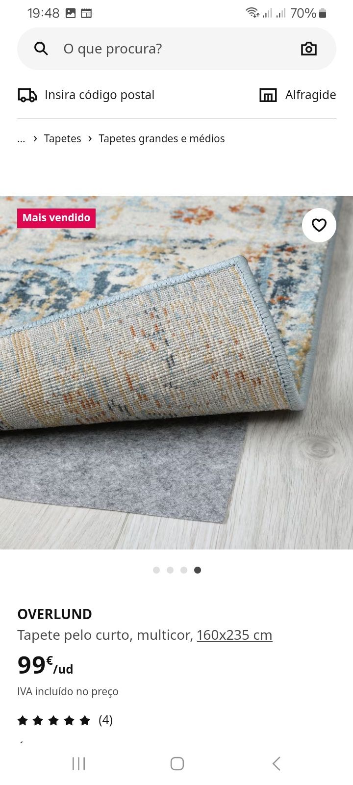Carpete IKEA 1,60 X 2,30