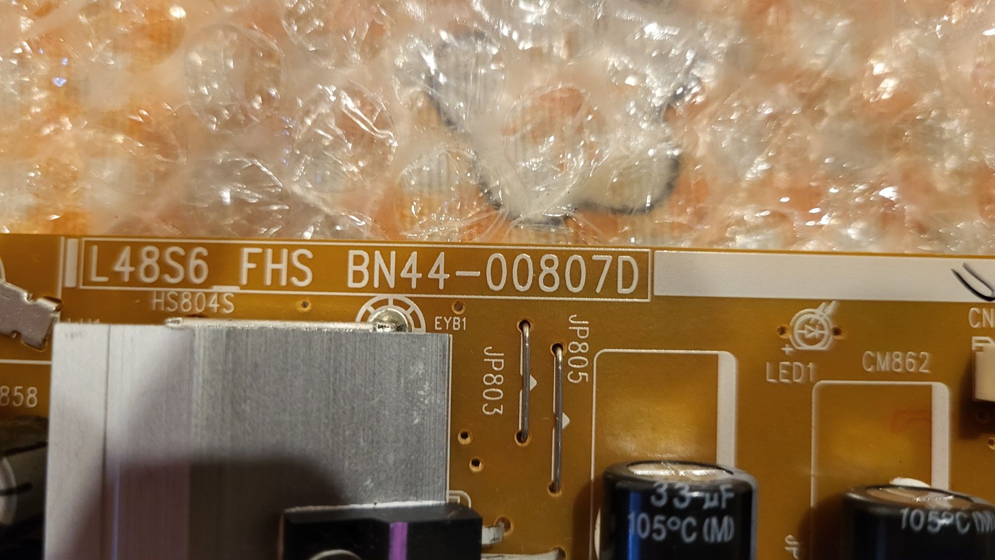 Fonte de alimentação TV Samsung UE48JU6XXX PN na foto