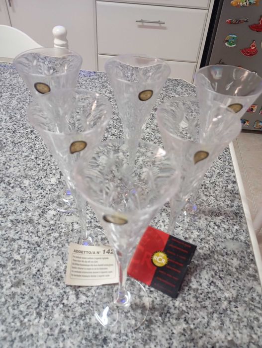 conjunto de 12 copos em cristal