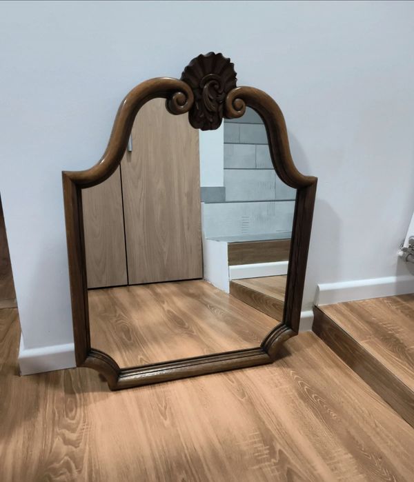 Lustro vintage drewniane