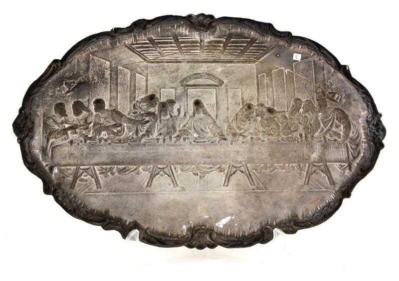 Ceia de Cristo - Placa em cobre antiga (SÉC. XIX/XX)