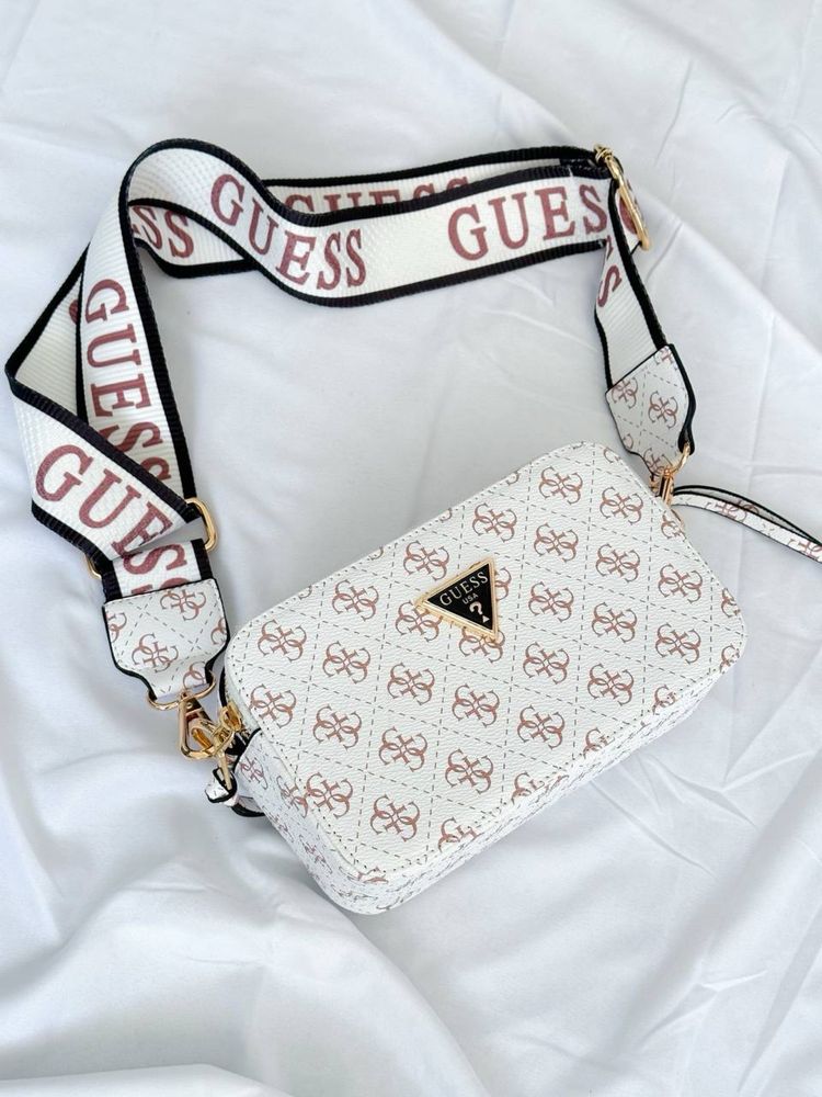 Жіноча сумка Guess кроссбоди Люкс женская сумка белая на плечо гесс