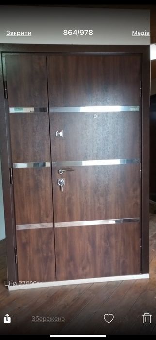 Двері взідні металеві ( ламінація по металу) 1200:2050