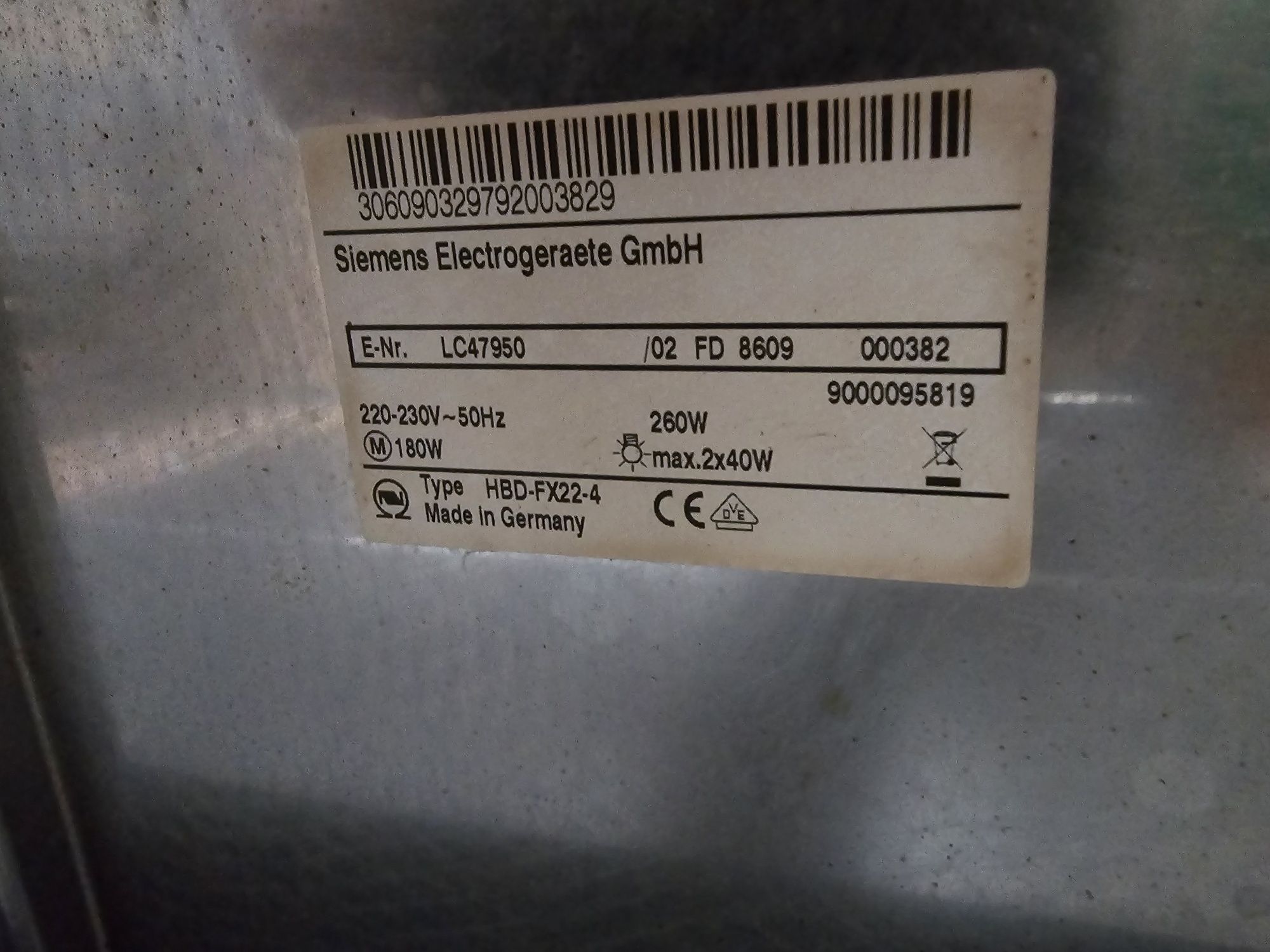 Okap Siemens LC47950 stan bardzo dobry