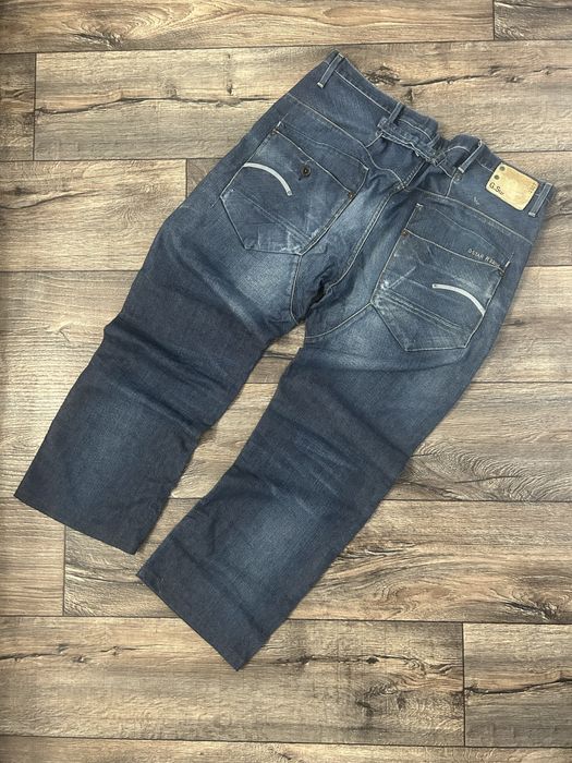 G Star 33 01 Vintage Baggy Jeans / Armani metal logo style rap jeans