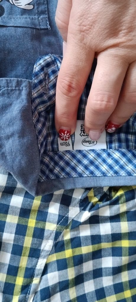 Koszula w krate myszka Miki 98
