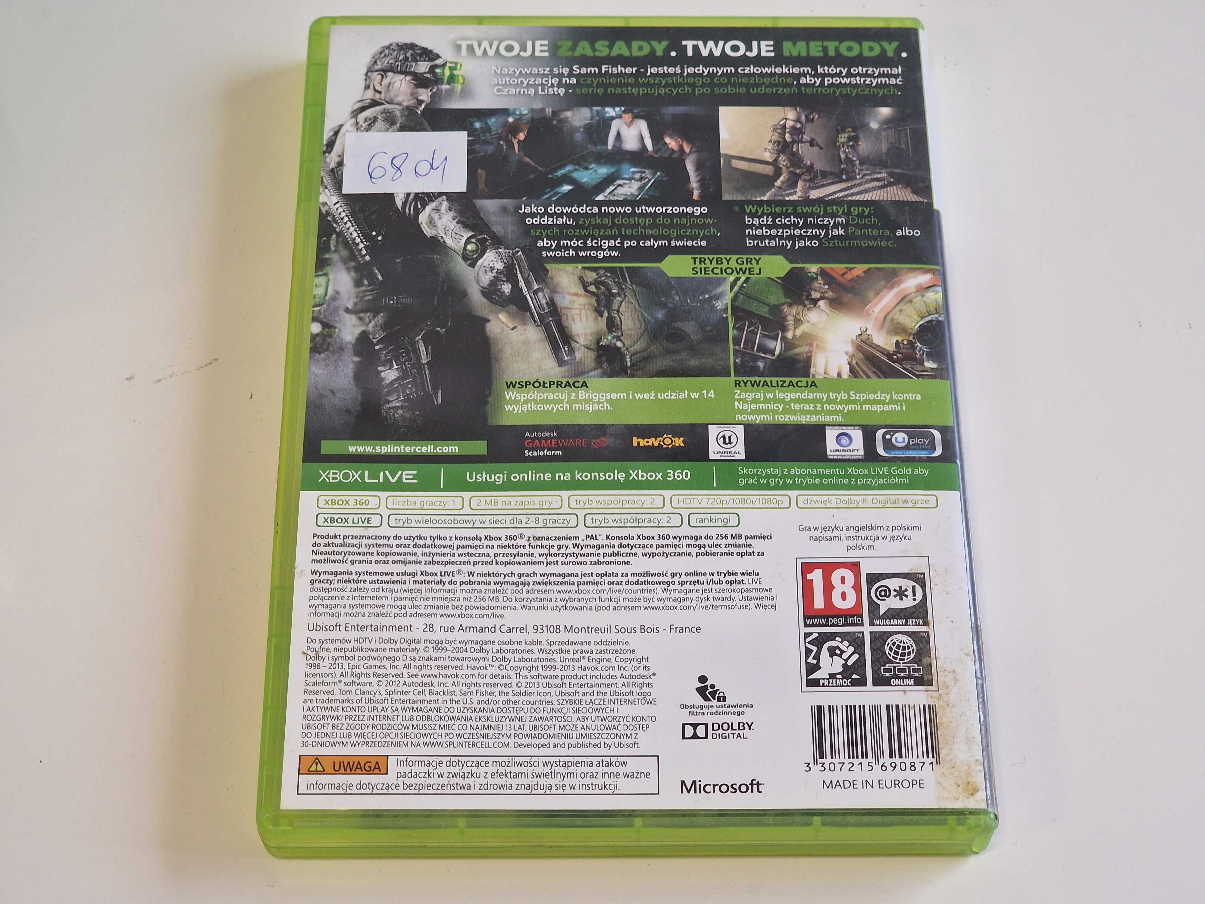 Splinter Cell Blacklist X360 Sklep Zamiana