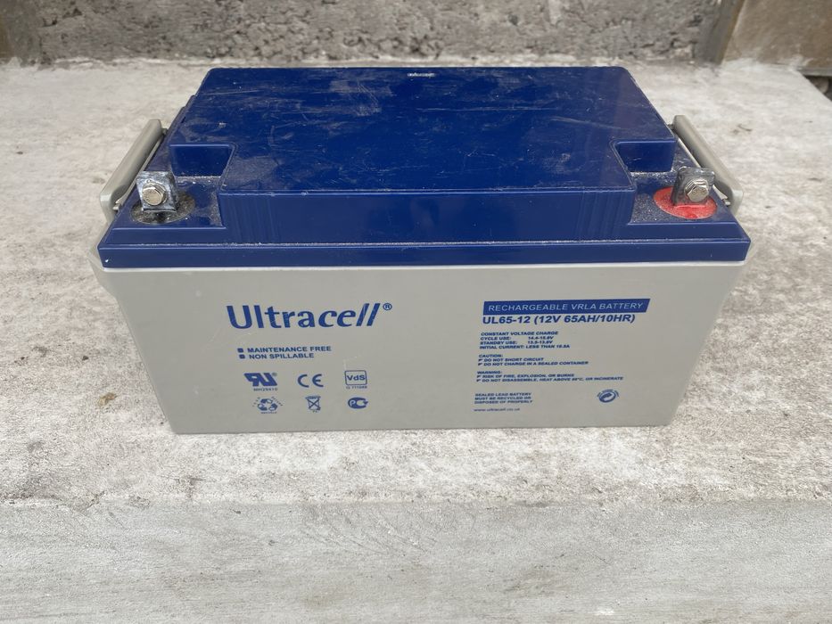 Батарея акумуляторна Ultracell AGM UL65-12 12B 65A-год
