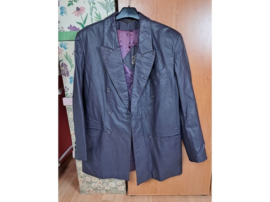 Kurtka Marynarka Skórzana Żakiet Betty Barclay Jesienna Oversize