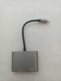 Adapter Przejściówka USB-C USB3.1 - VGA HDMI 4K