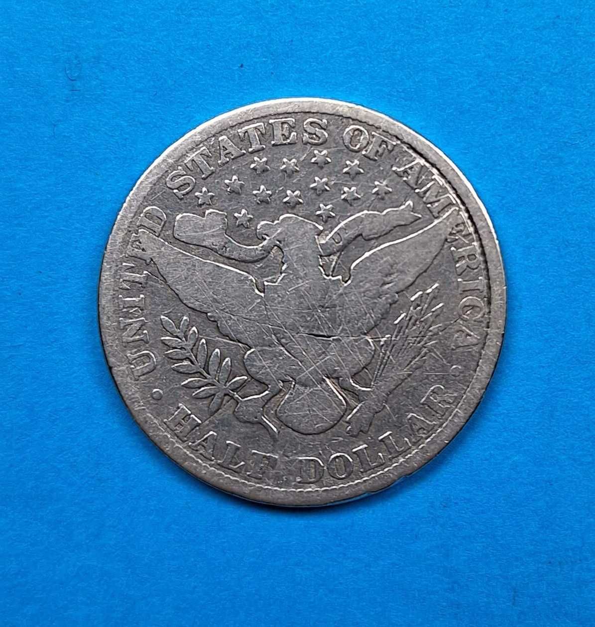 USA półdolarówka Barbera, Half Dollar Barber rok 1912, srebro 0,900