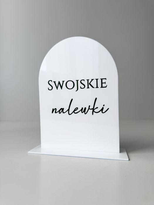 Tablica ślubna dekoracje sali swojskie nalewki drink bar stół alkoholo