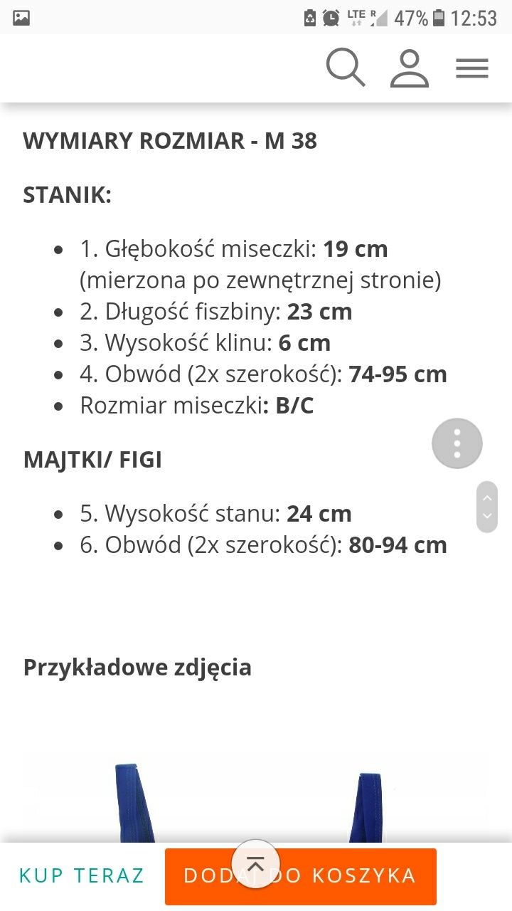 Strój kąpielowy dwuczęściowy 75B M38