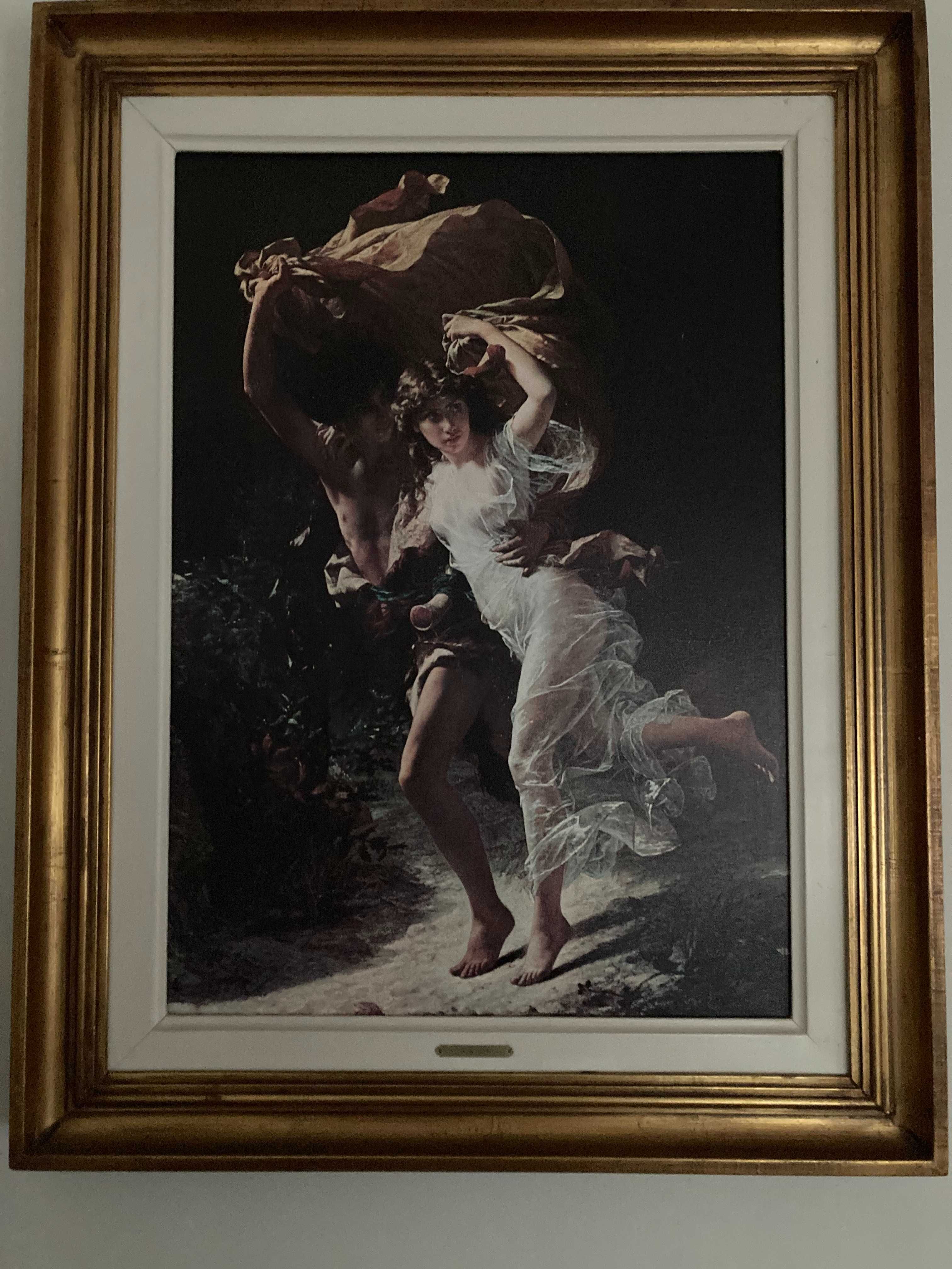 Reprodução do quadro The Storm de Pierre Auguste Cot com moldura