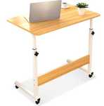 Stolik biurko regulowana wysokość pod laptop kółka 3 kolory 80 x 40 cm