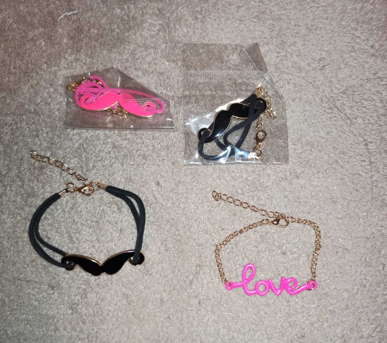 Бижутерия для девочки, браслеты, кольцо "усы"