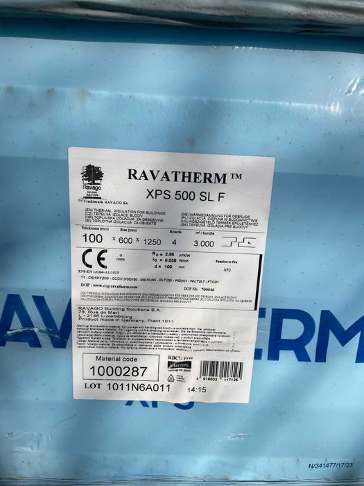 Styropian XPS Ravatherm 500 SL F 10cm Ravago