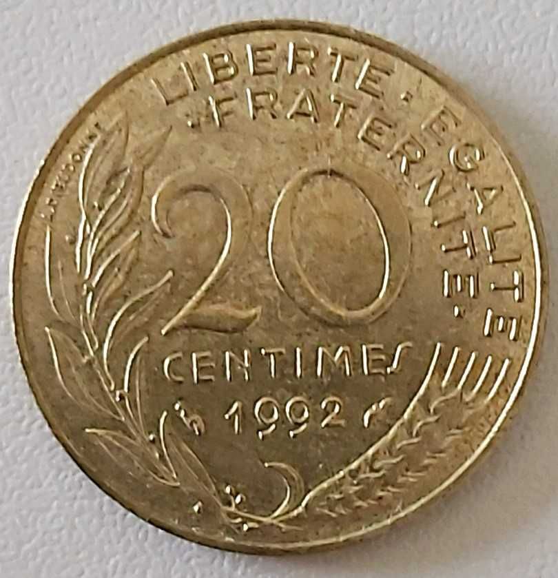 20 Cêntimos de 1992 de França