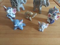Figurki słoni na szczęście. Figurki z kamienia