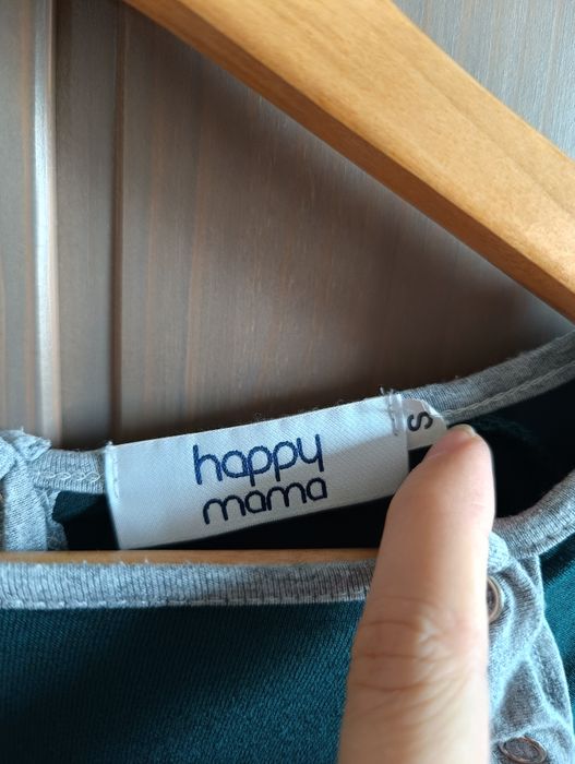 Zielona koszula do porodu do karmienia