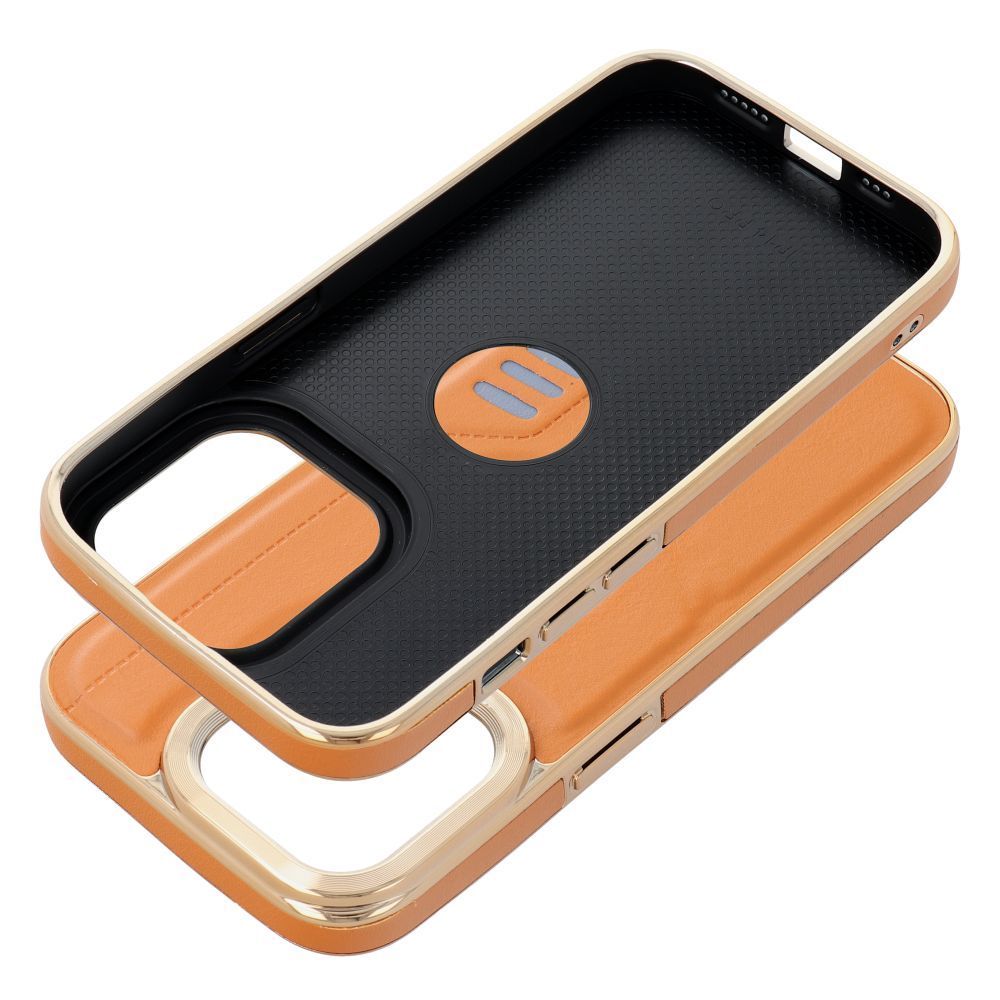 Etui Case Plecki Milano Iphone 14 Pro Brązowy + Szkło 9H