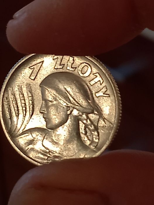 Srebrna moneta 1 zł żniwiarka