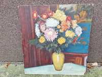 Kwiaty w wazonie-Olej-1924r-sygnowany