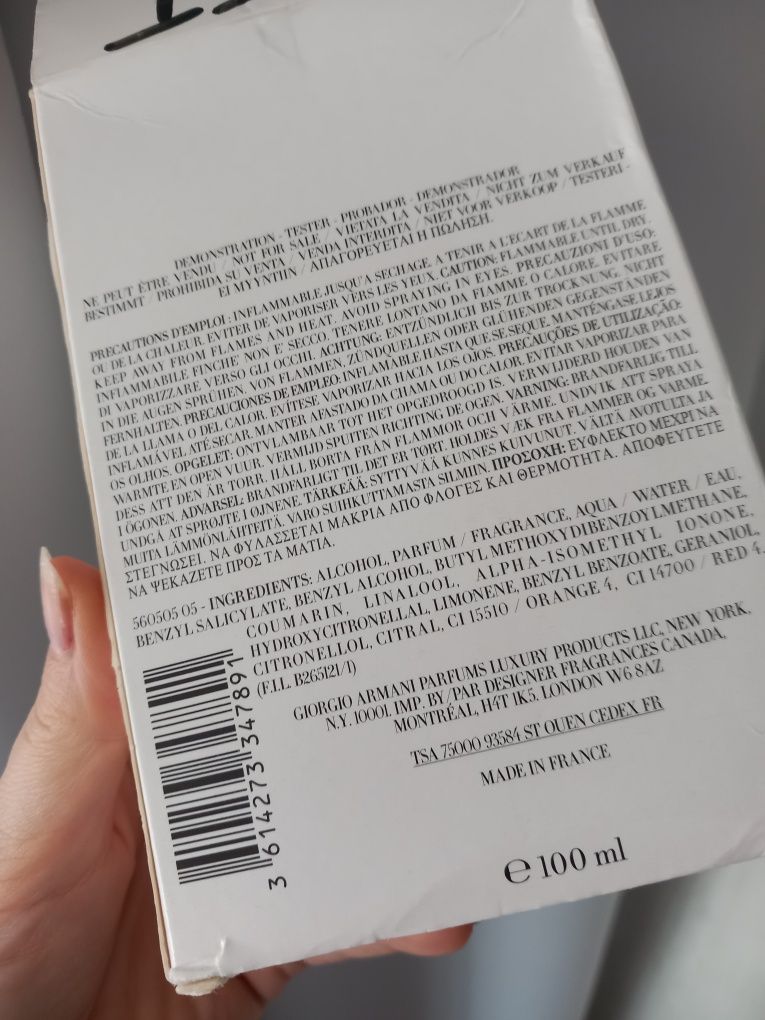 Nowe perfumy Terra di Gioia Armani 100 ml