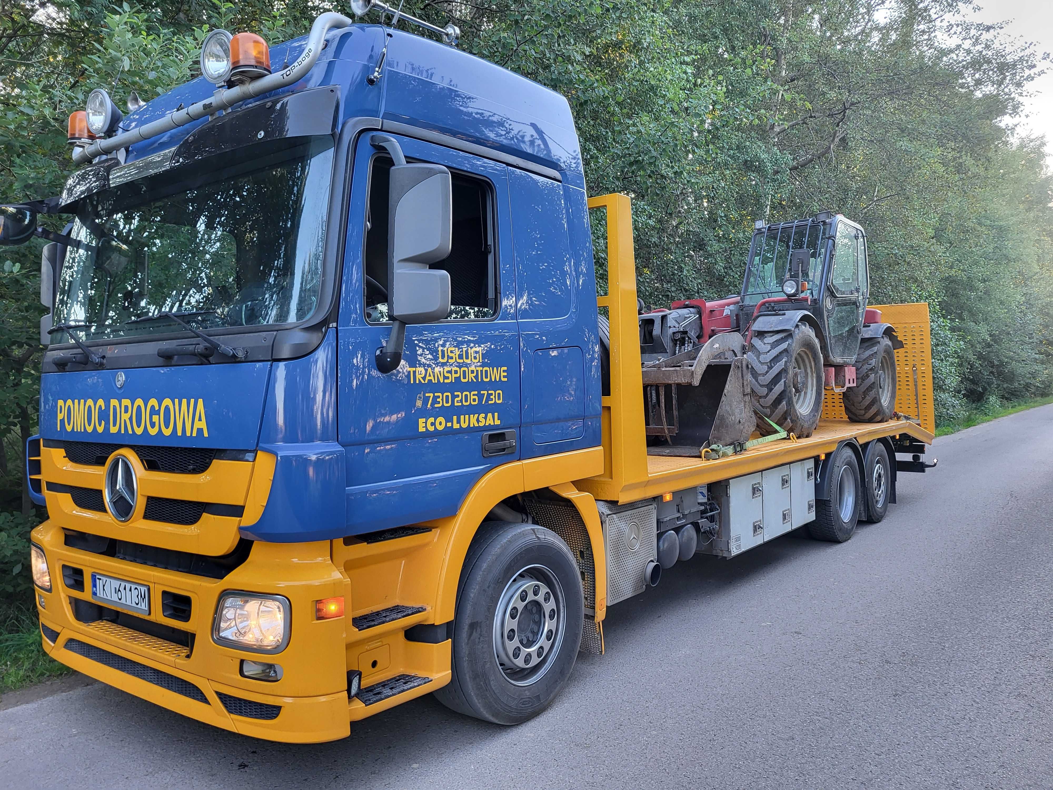 Usługa Transportowa Pomoc Drogowa Laweta Transport Maszyn Budowlanych