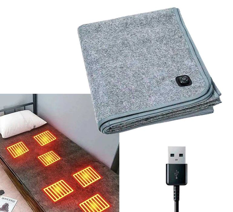 Электро Одеяло USB 160*80см \ Электропростынь подогрев от повербанка