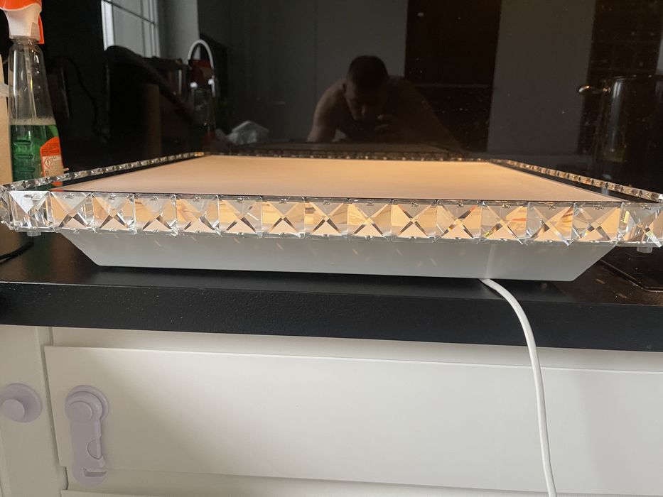 Plafon , lampa z kryształami