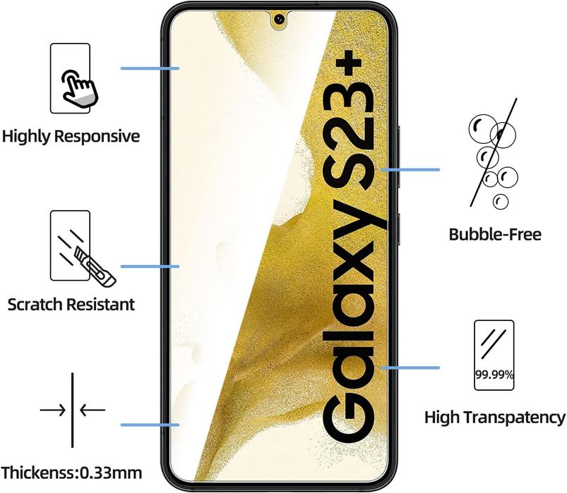 NEW'C - Zestaw 3x Szkło Hartowane do Samsung Galaxy S23