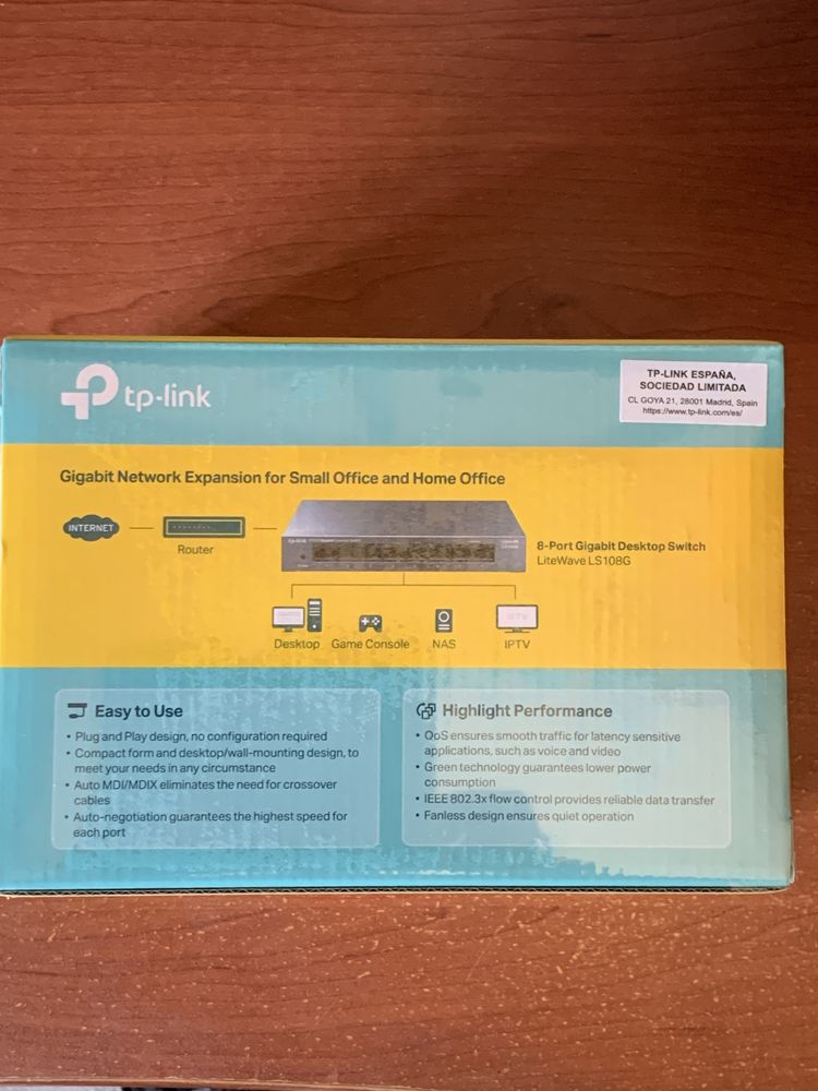 Switch Tp-Link LS1008G LiteWave 8 Portas Gigabit Desktop Switch