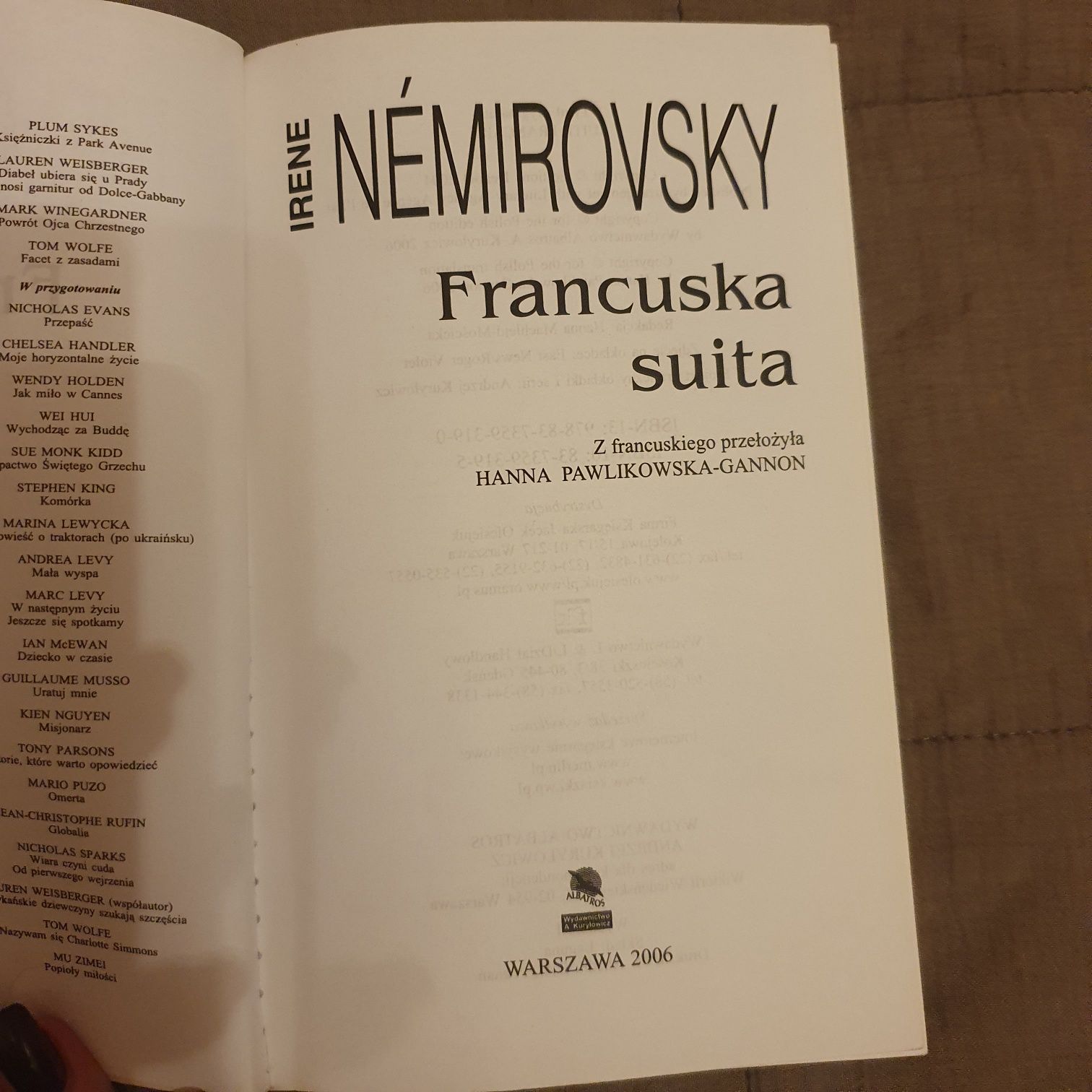 Książka Francuska Suita Irene Nemirovsky