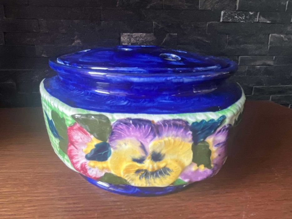 Porcelanowa waza ikebana bomboniera sygnowana Ringtons Bratki