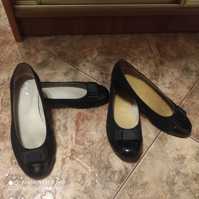 Baleriny czarne komunijne rozm36 KMK