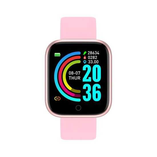 Smartwatch - inteligentna opaska, różowy smartwatch + DRUGI GRATIS!