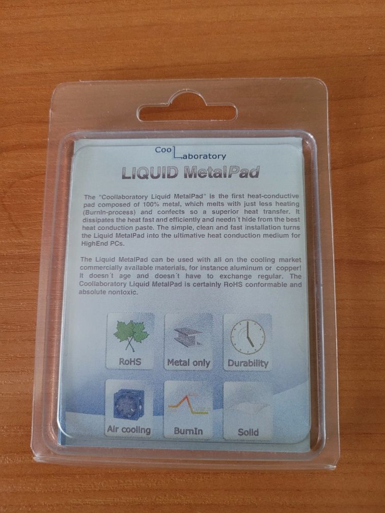 Thermopad Coollaboratory Liquid MetalPad - GPU pad termoprzewodzący