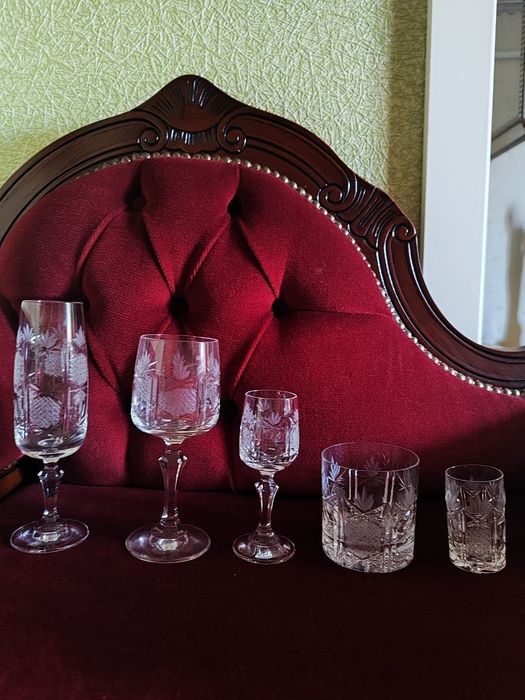 Kristal Zajecar кришталеві чарки . Югославія.