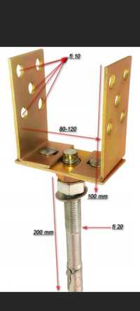 Sprzedam podstawy słupa regulowane z kotwą